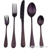 Kingware Home Purple Silverware Flatware Cutlery Set 18/0 Stainless Steel Utensils 20-Piece Service for 4 Include Knife/Fork/Spoon Matte Polished Dishwasher Safe(Purple) - B073YCKHND